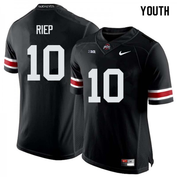 Ohio State Buckeyes #10 Amir Riep Youth Stitched Jersey Black OSU62835
